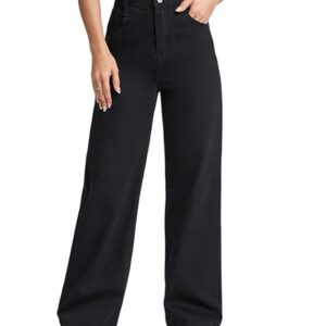 Women’s High Waist Wide Leg Flared Jeans with Trendy Fit and Clean Look | Comfortable & Stylish Denim for Women