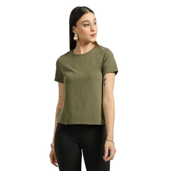 Women's Cotton Regular Fit The Last Tee |Stays New for 750+ Days |10X Durable| Round Neck | T-Shirt | Short Sleeves | Hip Covering | Tee